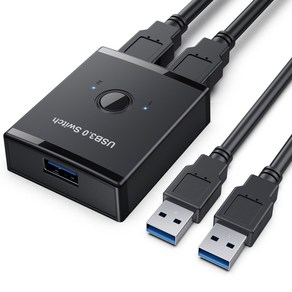 USB 스위치 KVM 허브 3.0 스위처 선택기 PC 키보드 마우스 프린터용 공유 장치 2 개 1개, [01] Black