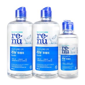 리뉴 후레쉬 렌즈 세정액 355ml 2p + 120ml 세트, 1세트, 830ml