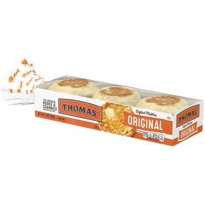 토마스 잉글리쉬 머핀 오리지널 6개입 Thomas' Regula English Muffins - 13oz/6ct, 6개, 369g