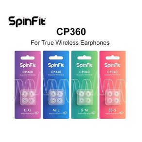 SpinFit 트루 무선 블루투스 이어폰용 실리콘 이어팁 CP360 1 카드 2 쌍 소형 초소형 2 가지 크기 포함, 2.S.M (1cad), 1개