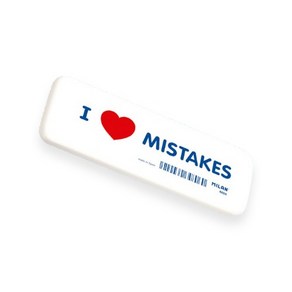 밀란 I LOVE MISTAKE 고무 지우개, 1개