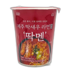 제주 흑돼지 딱새우 컵라면 65g 돗멘 딱멘 야식 해물라면