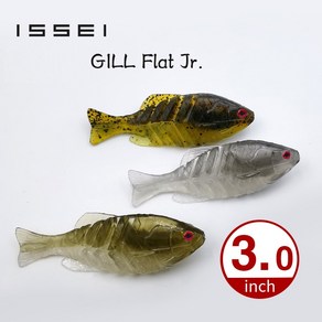 잇세이(ISSEI) 길플랫 루어낚시 웜 블루길형 웜 3in 4in, 4개, 3inch, C-한정색 핑크