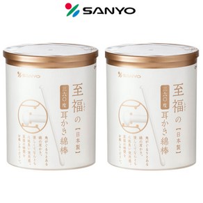 [일본직배]SANYO 산요 360도 귀 면봉 스탠다드타입 100개입 2통, 2개