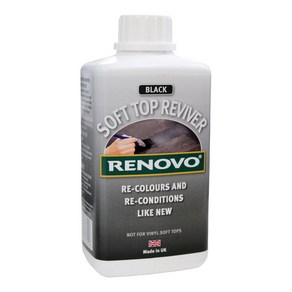 Renovo 컨버터블 소프트탑 패브릭 섬유 도색 염색 복원 리바이버 블랙 500ml