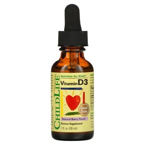ChildLife Essentials 비타민D3 천연 베리맛 30ml (1fl oz), 1개