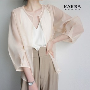 KARRA (77까지)노버튼쉬폰오픈가디건_A3F0965