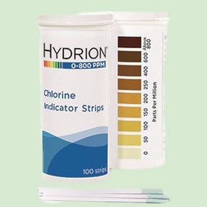 800ppm 측정 가능 마이크로에센셜랩 CH800 유효염소농도페이퍼 염소농도 테스트 잔류 급식실 해썹, 1개