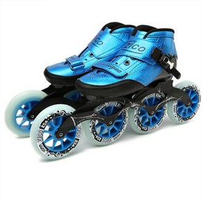 인라인 스케이트 고급 성인용 스피드 신발 레이싱 Poweslide 6 층 탄소 섬유 MPC EUR 3048, 39) Blue whole skates  30, 39) Blue whole skates - 30