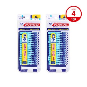 잭스 덴탈프로 치간칫솔 4단계 15p(M) 1.2mm, 2개, 15개입