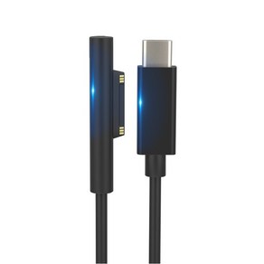 써피디 서피스 고 북 프로 3 4 5 6 7 USB-C PD고속 충전 케이블 12V 15V, 고급형 나일론 1.8m, 1개