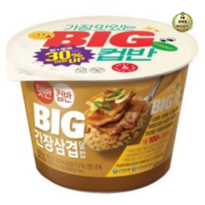 햇반컵반 BIG 간장삼겹덮밥, 2개, 319g