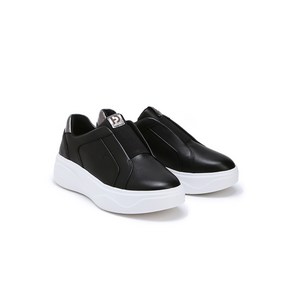 [GandPø Demi Slip On Sneake] 소가죽 블랙 여성 스니커즈 [WIDTH:C] (굽높이 : 4cm) CHSO3F174BK