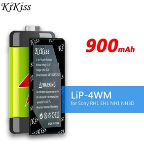 KiKiss HMD 충전기 소니 RH1 EH1 NH3D NH1 MJ97 용 LiP-4WM LiP4WM 900mAh, 1개