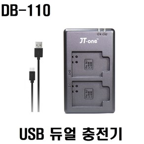 제이티원 리코 DB-110 USB 듀얼충전기, 1개