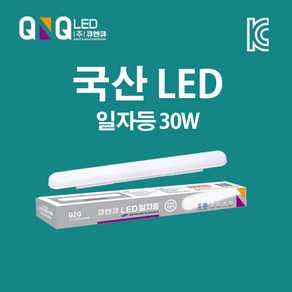 큐엔큐 LED 일자등 30W 주광색 국내산 KC인증 삼성LED 주광색(하얀빛)