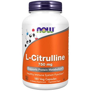 NOW [해외직송품] Foods L-시트룰린 750mg 180곡물 L-Citrulline