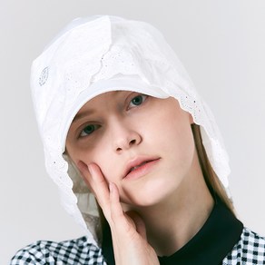[AVAVE] 어베이브 자외선차단 골프 파크골프 레이스 햇빛가리개, 화이트, 1개