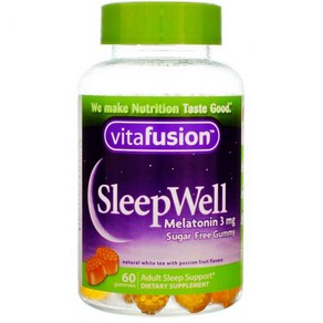 Vitafusion SleepWell Gummies 패션 프루트 화이트 티 60개4팩, 4개