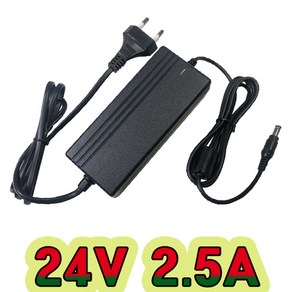 순흥전기 어댑터 DC 24V 2.5A 전원선일체형 SMPS 2500mA 모니터 아답터 직류전원장치, APS-2425, 1개