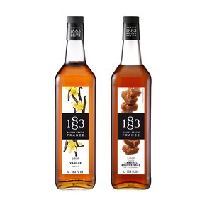 1883 바닐라 시럽 1000ml+1883 솔티드카라멜 시럽 1000ml, 1L, 2개