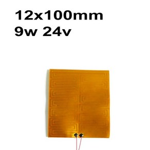 3D 프린터용 전기 와이어용 가열 요소 직사각형 유연한 전기 폴리이미드 필름 히터 10-300mm 5V 6V 1, 한개옵션2, 12 12x100mm 9w 24v