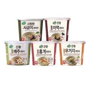 신송 즉석 된장국 컵 10g X 5종 (우거지 시금치 배추 미역 & 홍게), 1세트, 50g