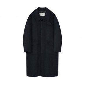 키뮤어 코트 [WOOL 80] 울 세미오버핏 발마칸 코트_네이비 겨울 코트 358763