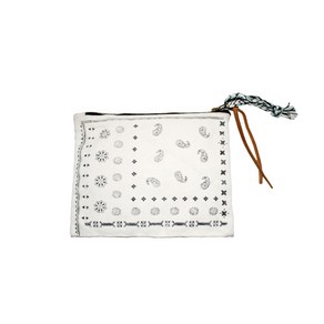 bluey paisley pouch(white-black)