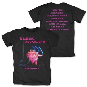 ROCKPANDA Black Sabbath Paanoid Tacklist 반팔티