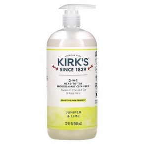 Kiks 3 in 1 헤드 투 토 너리싱 클렌저 주니퍼 및 라임 946ML 32FL oz), 1개