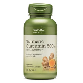 GNC 투메릭 커큐민 500mg 100정 (캡슐) Hebal Plus Standadized Tumeic Cucumin 500mg 100caps, 1개