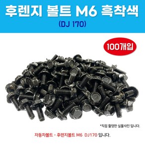 DJ170 후렌지볼트 M6x15 흑착색 자동차볼트 1봉 100개, 상세페이지 참조, 상세페이지 참조