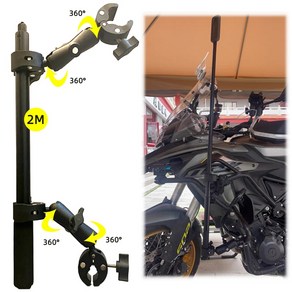 오토바이 파노라마 셀카봉 자전거 모노포드 핸들바 마운트 브래킷 고프로 히어로 11 인스타 360 원 X3 X2 카메라 액세서리