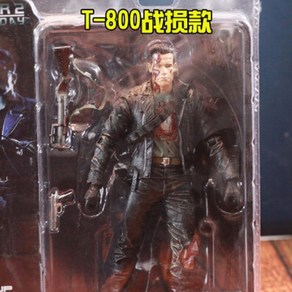 네카 NECA 터미네이터 2 T800 T1000 아놀드슈왈츠제네거 무비 생일선물 수집용 SF 영화 피규어 약 17cm, T-800 전투 손상 버전, 1개