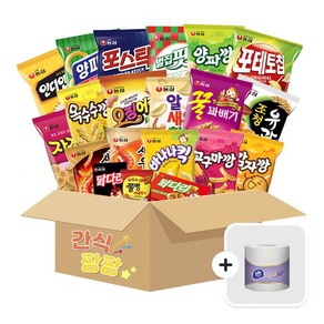 으쓱몰 농심과자세트 20종(감자깡+고구마+꿀꽈배기+매운새우깡+바나나킥+벌집핏자+새우깡+알새우칩+양파깡+양파링+오징어집+인디안밥+자갈치+조청유과+포스틱+포테토칩+옥수수깡+빈다티슈증정, 1개, 100g