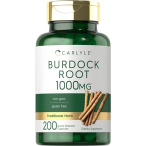 Carlyle Burdock Root | 1000 mg | 200 Capsules | No 칼라일 우엉 뿌리 | 1000mg | 200 캡슐 | 비 GMO 및 프리 포뮬러 |