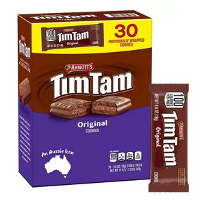 [미국인기템] 미국 코스트코 팀탐 Timtam 오리지널 초코 과자 대용량 30개입 Tim Tam Oiginal Chocolaty Cookies, 540g, 1개