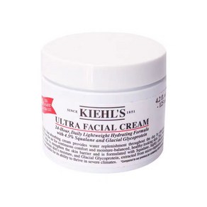 Kiehls 키엘 울트라 페이셜 크림 4.2온스125ml 하이드레이팅 모이스처라이저 뉴 2팩, 125ml, 2개