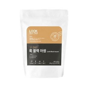 룩아워티 홍차블렌딩 룩 블랙 아쌈티 20티백2455283, 1개, 20개입, 5g