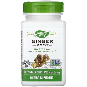 네이처스웨이 진저 루트 생강 Ginge Root 1100mg(퍼서빙) 100정, 1개