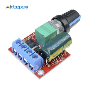 모터속도조절기 감속모터 DC 4.5V-35V 0-5A 90W PWM 모터 속도 컨트롤러 모듈 가변 조절기 제어 거버너 보, 1개