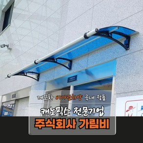 캐노픽스 650X2100 창문캐노픽스 아치형파고라 햇빛가리개 옥상비막이 현관빗물받이 조립식캐노피 처마넥산, 1개, 검정틀 블루렉산