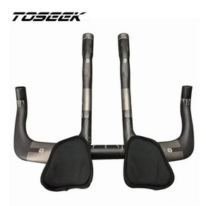 TOSEEK 카본 타임 트라이얼 핸들바 TT 바 레스트 철인 3 종 경기 핸들바 자전거 부품 31.8mm, 7)TT Handleba 380mm, 1개