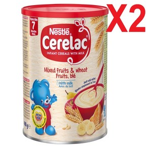 400G 2통 네슬레 세레락 쎄레락 이유식 믹스 후르츠 앤 위트 7개월 이상 Nestle CERELAC with Mixed Fuit and wheat, 믹스후르츠앤위트, 2개