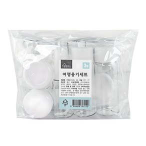 생활미소 여행용 용기 3p 세트, 혼합색상, 1세트