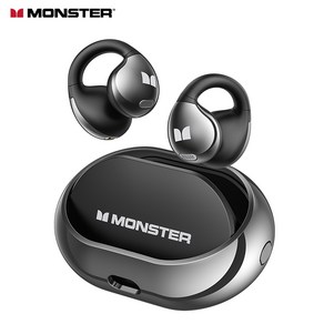 MONSTER 이어폰 블루투스 귀찌형 스포츠, 블랙, OPEN EAR AC600