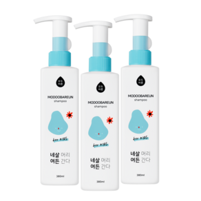 모두바른 키즈샴푸, 3개, 400ml