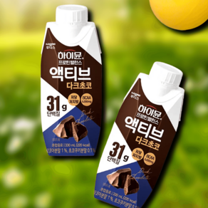 [구매PAY제공] 하이뮨 프로틴 밸런스 액티브 다크초코 330ml 12입 x 2박스 유통기한확인필수, 24개