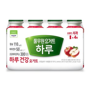 하루요거트(병) 사과 120ml x 4개입 풀무원 냉장, 4개